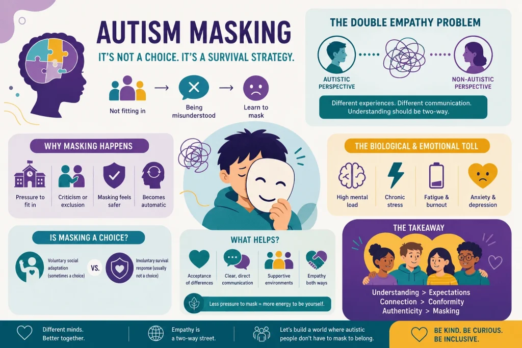 autism masking infographic