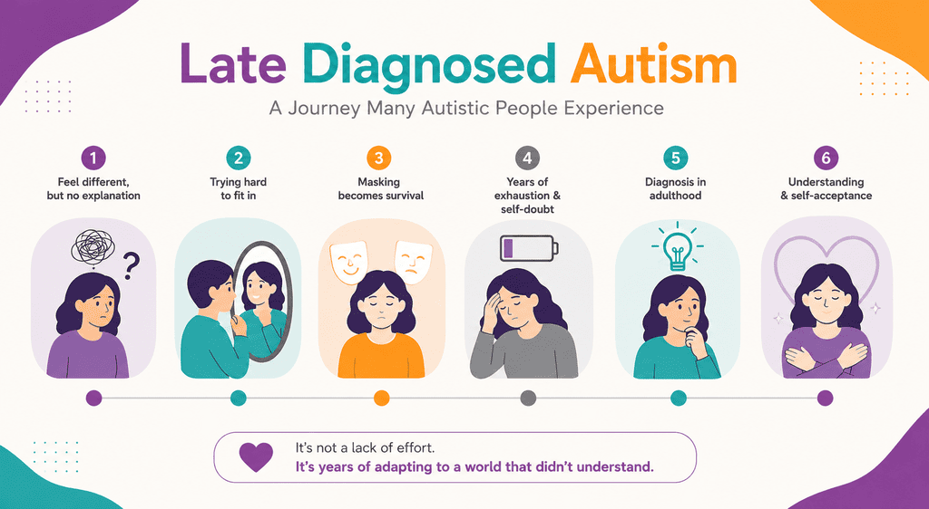 late diagnosed autism infographic